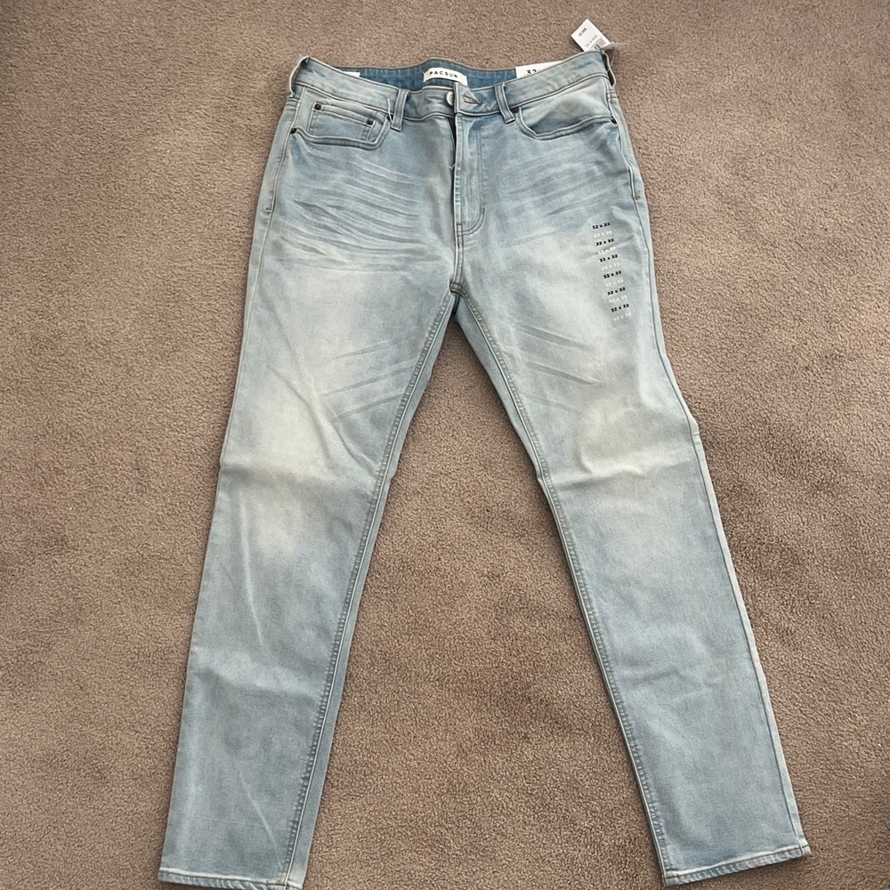 Men's Light Blue Jeans PACSUN 32x32 Slim Fit Jeans